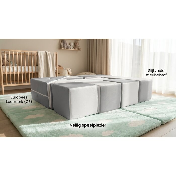 Viking Choice Blocs de construction en mousse - 11 pièces - Gris et blanc - Jusqu'à 32%