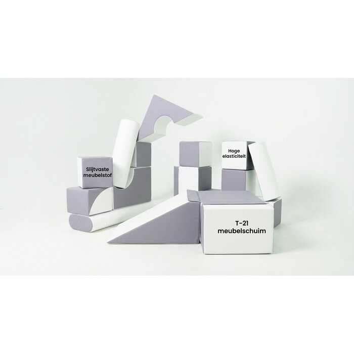 Viking Choice Blocs de construction en mousse - 11 pièces - Gris et blanc - Jusqu'à 32%