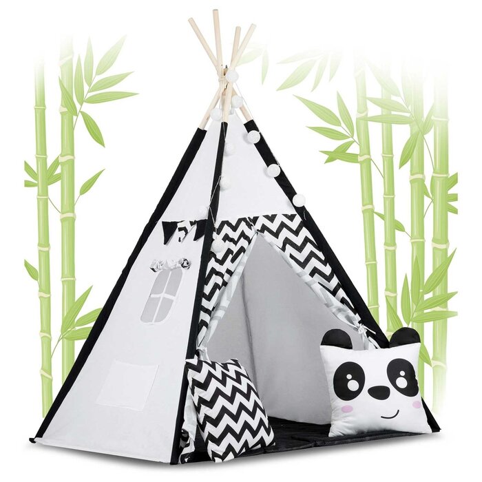 Viking Choice Tipi Enfant Noir et Blanc avec Accessoires - Jusqu'à 30% de réduction