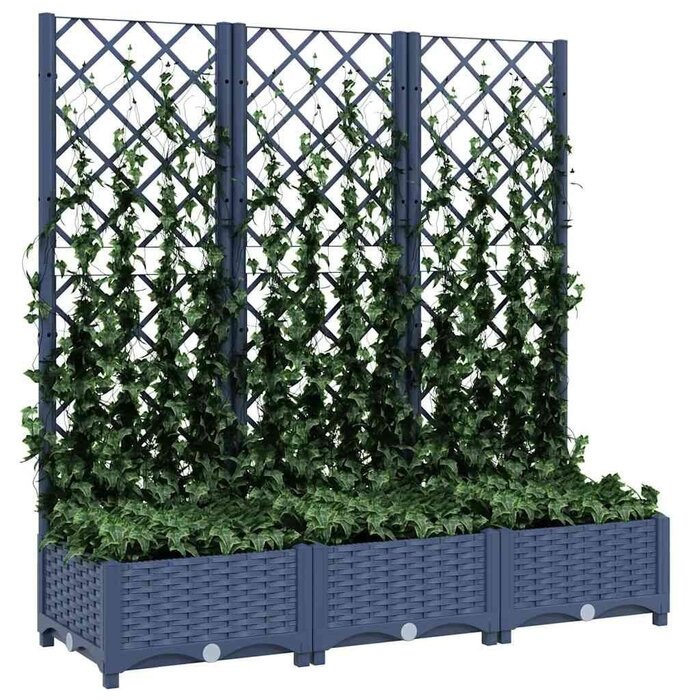 Vidaxl Jardinière avec treillis 120x40x121,5 cm - Jusqu'à 40% de remise