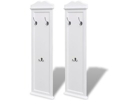 Vidaxl Lot de 2 Patères Murales Baroques - Blanc - Jusqu'à -40%