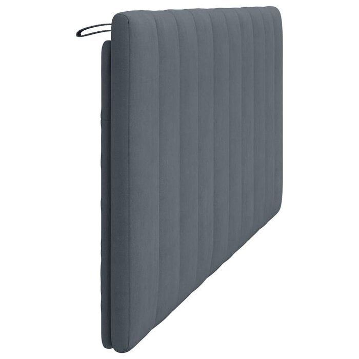 Vidaxl Coussin de tête de lit 180 cm velours gris foncé - Jusqu'à -40%