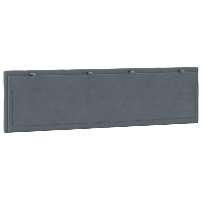 Vidaxl Coussin de tête de lit 180 cm velours gris foncé - Jusqu'à -40%