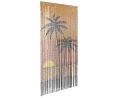 Vidaxl Rideau de porte en bambou motif palmier 90x220cm - Jusqu'à 40% de remise