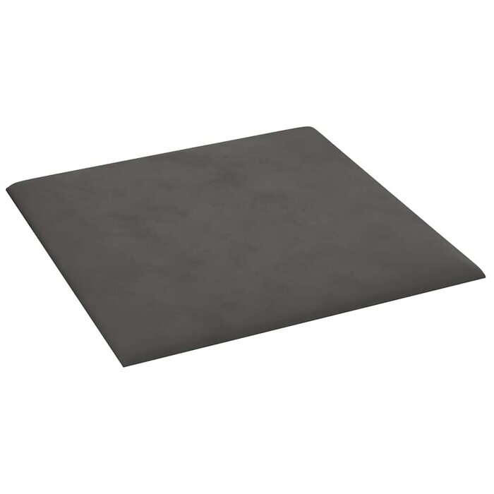 Vidaxl Panneaux muraux velours gris foncé 30x30cm (1,08m²) - Jusqu'à -49%