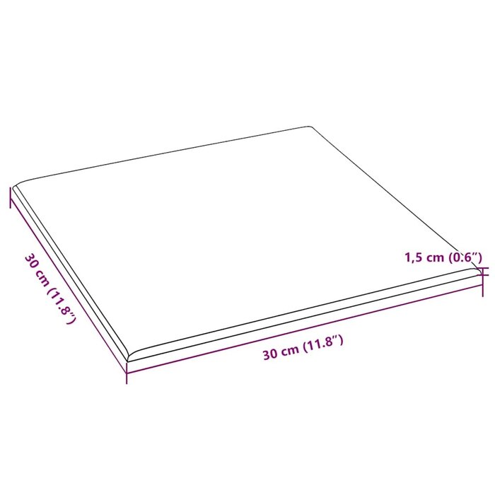 Vidaxl Panneaux muraux velours gris foncé 30x30cm (1,08m²) - Jusqu'à -49%