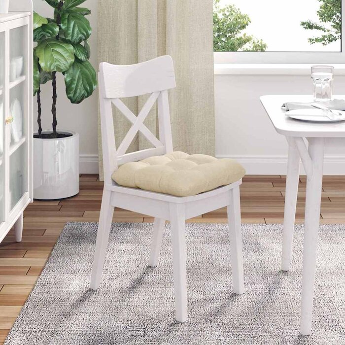 Vidaxl Lot de 4 coussins de siège crème 45x45cm - Jusqu'à -38% de remise