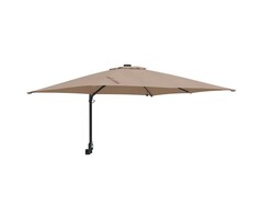 Vidaxl Parasol de jardin inclinable avec LED - Taupe - Jusqu'à -41%