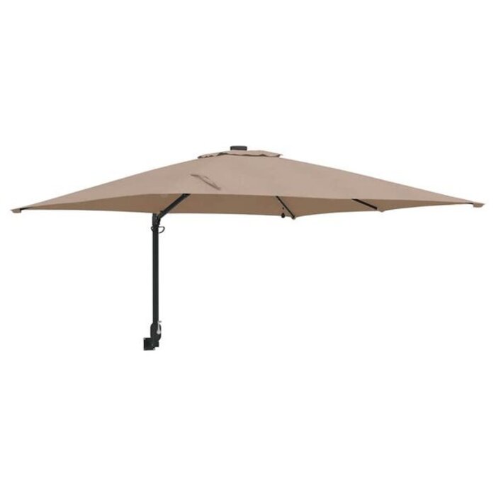 Vidaxl Parasol de jardin inclinable avec LED - Taupe - Jusqu'à -41%
