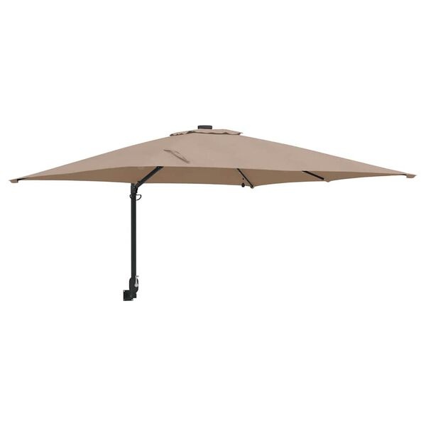Vidaxl Parasol de jardin inclinable avec LED - Taupe - Jusqu'à -41%