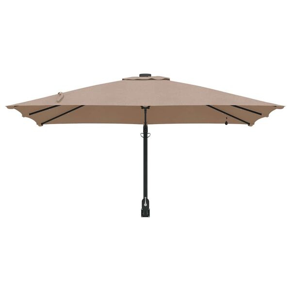 Vidaxl Parasol de jardin inclinable avec LED - Taupe - Jusqu'à -41%