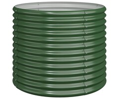 Vidaxl Jardinière ronde en acier vert 80x68cm - Jusqu'à 40% de réduction