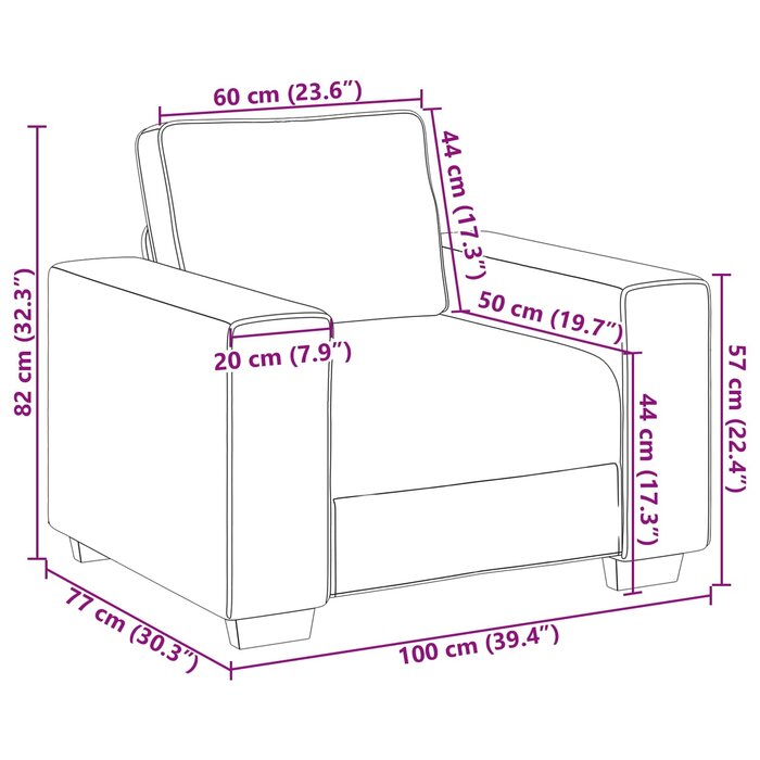 Vidaxl Fauteuil Minimaliste Beige 100 cm : Jusqu'à 35% de remise
