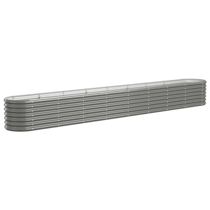 Vidaxl Jardinière surélevée ovale en acier gris 332 cm - Jusqu'à 40 % de réduction