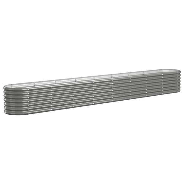 Vidaxl Jardinière surélevée ovale en acier gris 332 cm - Jusqu'à 40 % de réduction