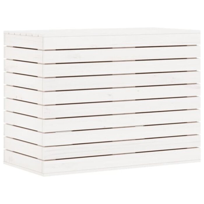Vidaxl Panier à linge en pin massif blanc - Jusqu'à -41% sur le stock disponible