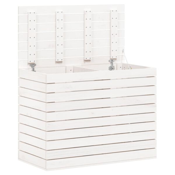 Vidaxl Panier à linge en pin massif blanc - Jusqu'à -41% sur le stock disponible