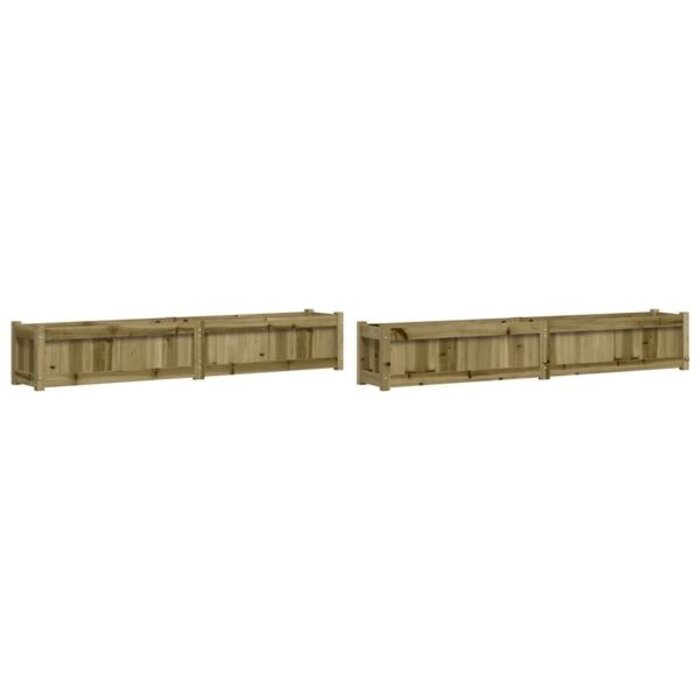 Vidaxl Lot de 2 jardinières en bois de pin 180 cm - Jusqu'à -41% de remise