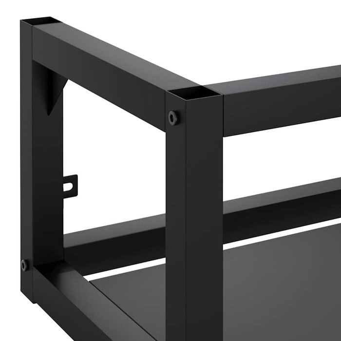 Vidaxl Support pour vasque mural en fer noir - Jusqu'à 39% de réduction