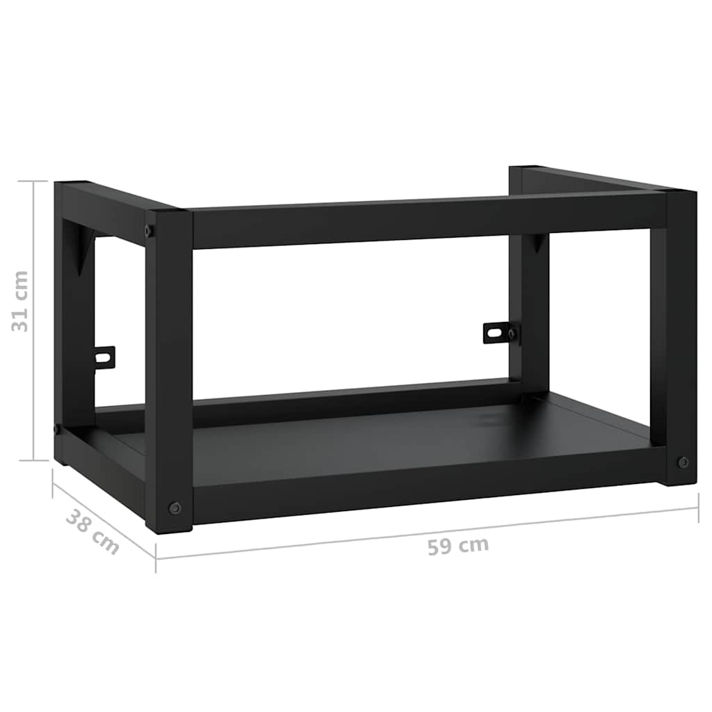 Vidaxl Support pour vasque mural en fer noir - Jusqu'à 39% de réduction