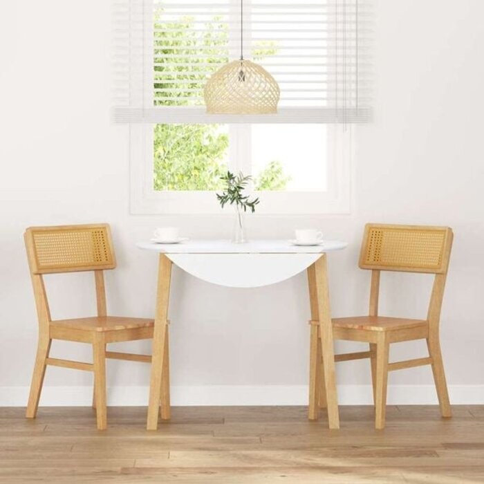 Vidaxl Lot de 2 chaises en bois d'hévéa naturel - Jusqu'à -41% sur notre outlet