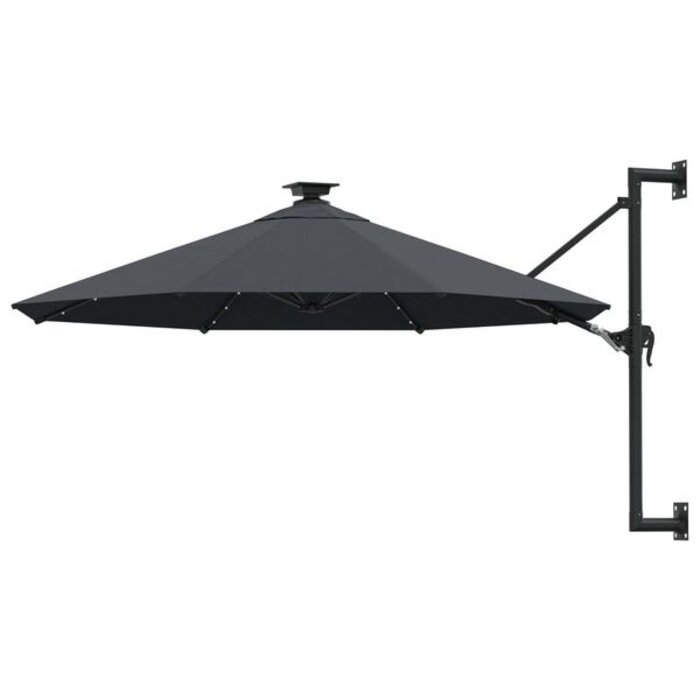 Vidaxl Parasol mural LED anthracite 300 cm - Jusqu'à -41% sur votre terrasse