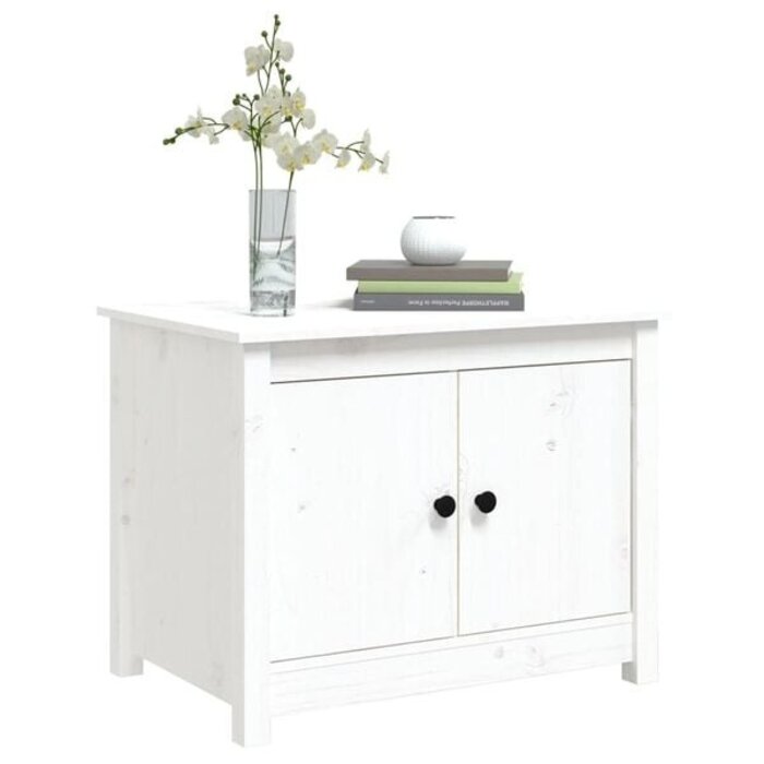 Vidaxl Table basse en pin massif blanc - Jusqu'à -40% de remise
