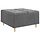 Ottoman de rangement velours gris 80x80cm - Jusqu'à -41% sur notre outlet