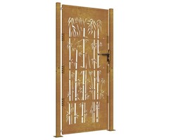 Vidaxl Portillon Jardin Motif Bambou Acier Corten - Jusqu'à 42% de remise