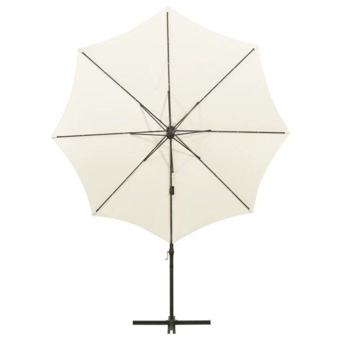 Vidaxl Parasol déporté LED 300 cm - Sable - Jusqu'à -41% sur le prix neuf