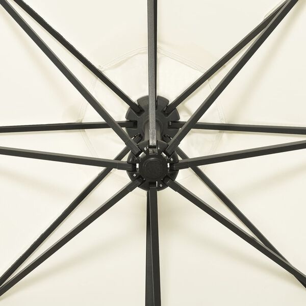 Vidaxl Parasol déporté LED 300 cm - Sable - Jusqu'à -41% sur le prix neuf