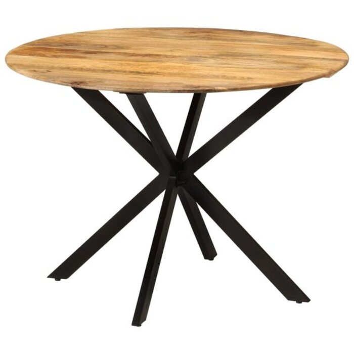 Vidaxl Table à manger ronde en manguier massif - Ø 110 cm - Jusqu'à -35%
