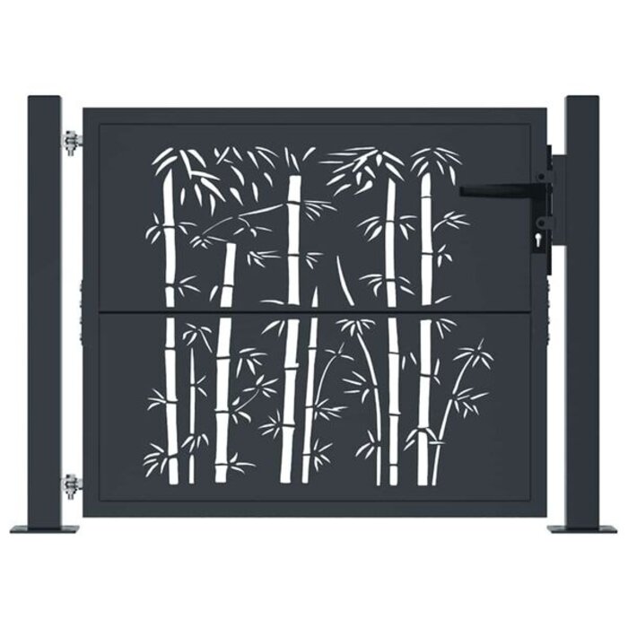 Vidaxl Portillon de jardin motif bambou - 100x75 cm - Jusqu'à -41%