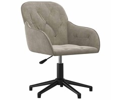 Vidaxl Chaise de bureau pivotante velours gris - Jusqu'à -34% sur votre achat