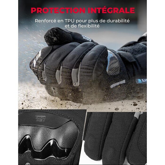 Kemimoto Gants chauffants imperméables taille L - Jusqu'à 78% de réduction