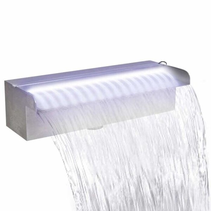 Vidaxl Cascade de piscine avec LED 30 cm - Jusqu'à -53% sur votre fontaine