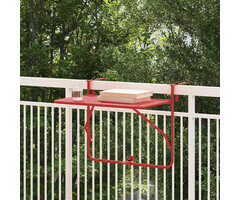 Vidaxl Table de balcon suspendue pliable rouge - Jusqu'à 39% de réduction