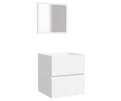 Vidaxl Meuble de salle de bain avec miroir blanc - Jusqu'à -40% sur l'outlet