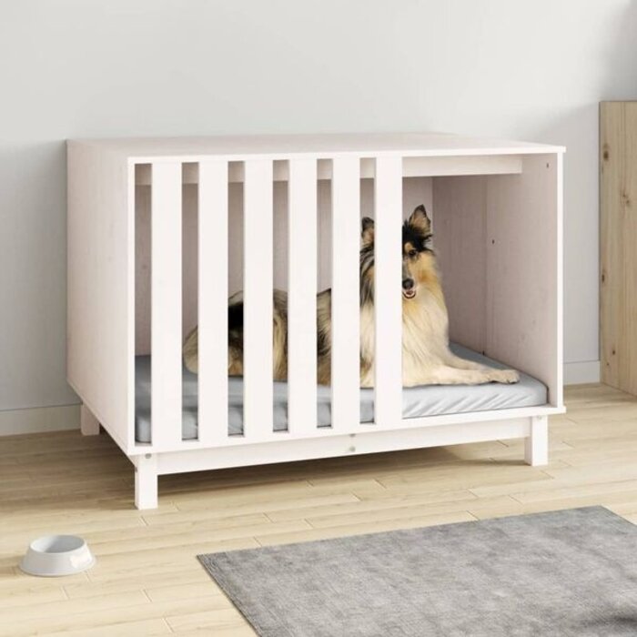 Vidaxl Niche pour chien en bois de pin massif 100x70x72 cm - Jusqu'à -41%