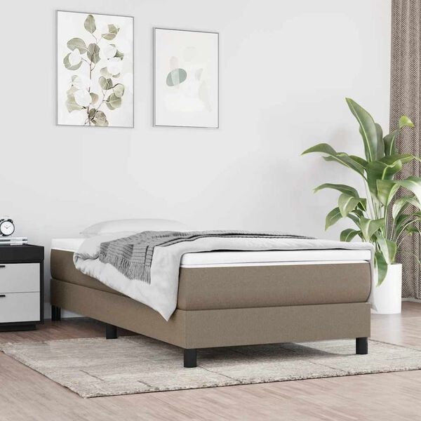 Vidaxl Cadre de lit 90x190 cm en tissu taupe - Jusqu'à -40% sur le déballé