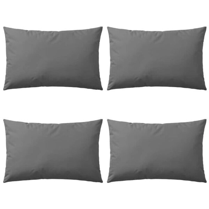 Vidaxl Lot de 4 coussins d'extérieur 60x40 cm gris - Jusqu'à -39%
