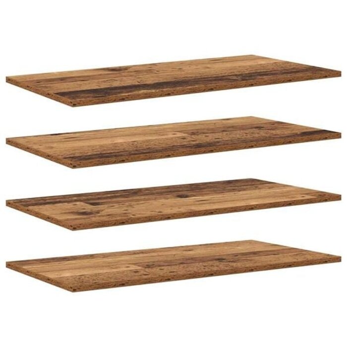Vidaxl Lot de 4 étagères en bois marron 80x40cm - Jusqu'à -40% sur nos modèles