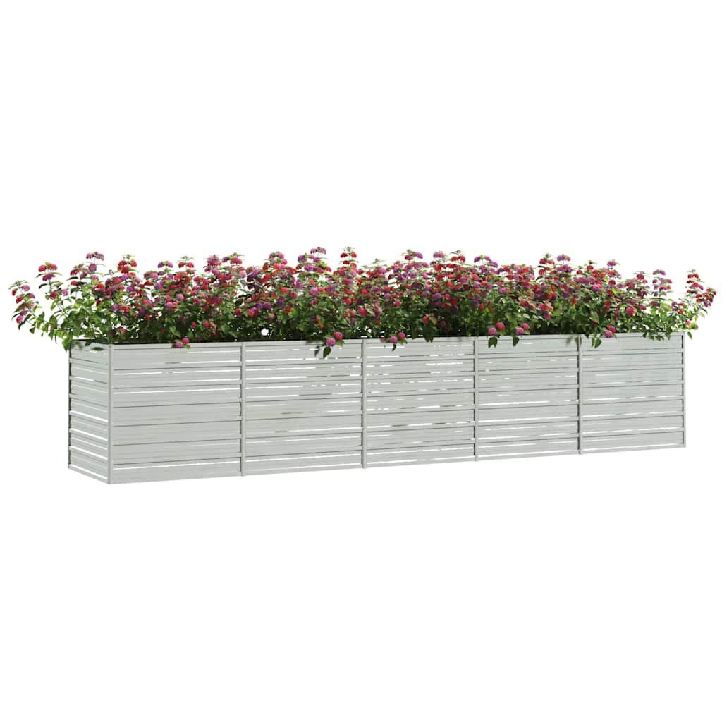 Vidaxl Bac à fleurs surélevé en acier galvanisé 400 cm - Jusqu'à -41% de remise