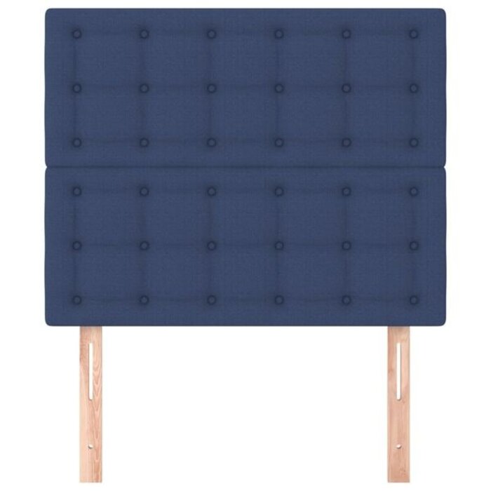 Vidaxl Lot de 2 têtes de lit tissu bleu - 90 cm - Jusqu'à -39%