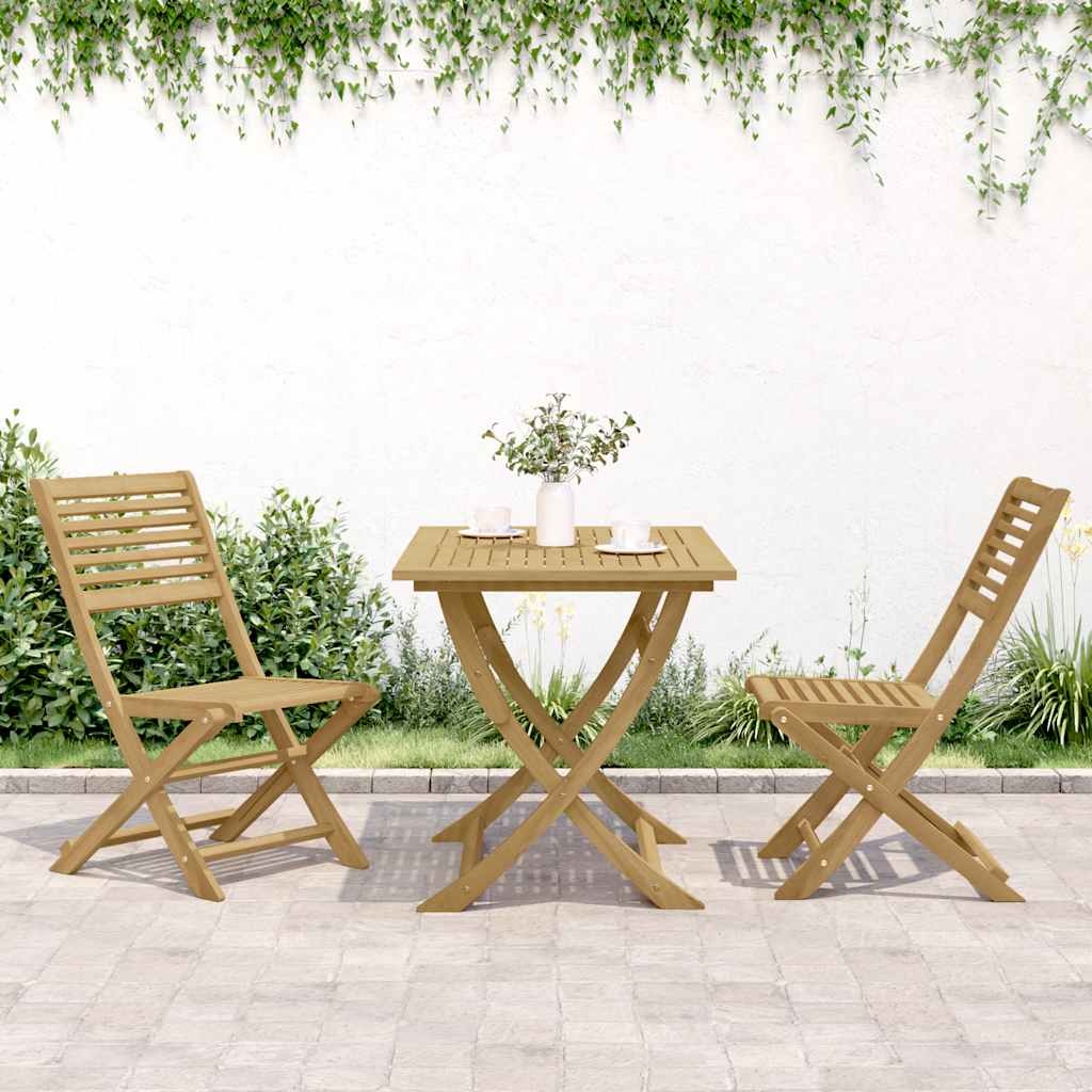 Vidaxl Lot de 2 chaises de jardin pliantes en acacia massif - Jusqu'à -41%