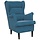 Fauteuil en velours bleu - Confort design - Jusqu'à -35%