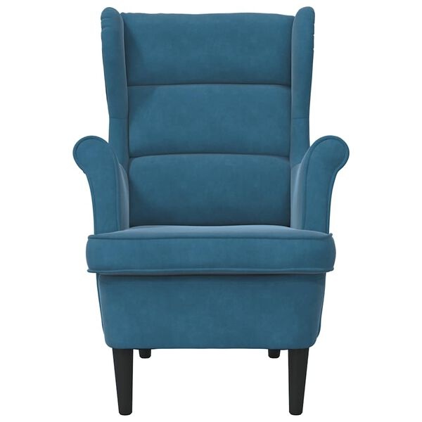 Vidaxl Fauteuil en velours bleu - Confort design - Jusqu'à -35%
