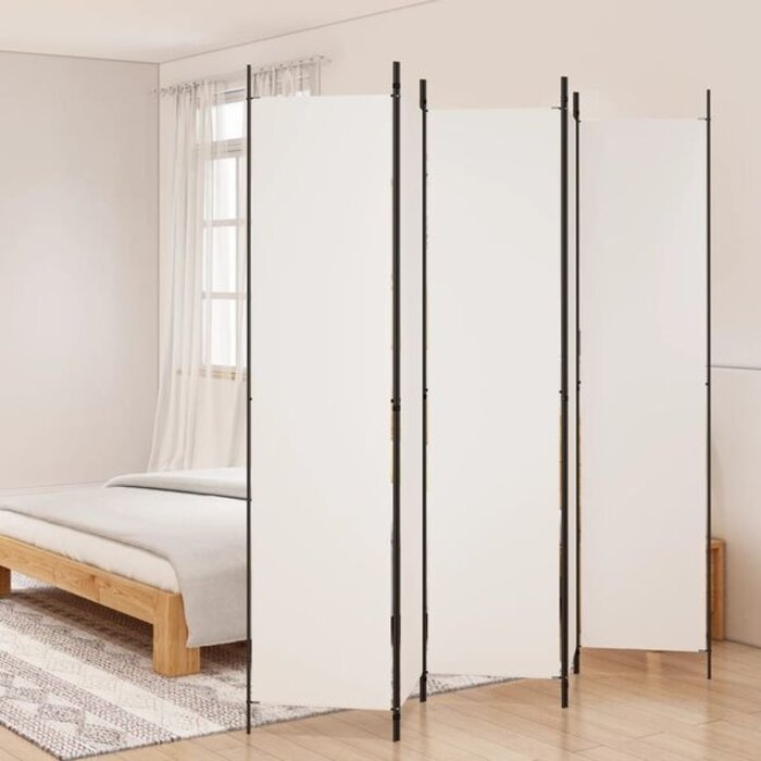 Vidaxl Paravent 5 panneaux 250x220 cm blanc - Jusqu'à -33%