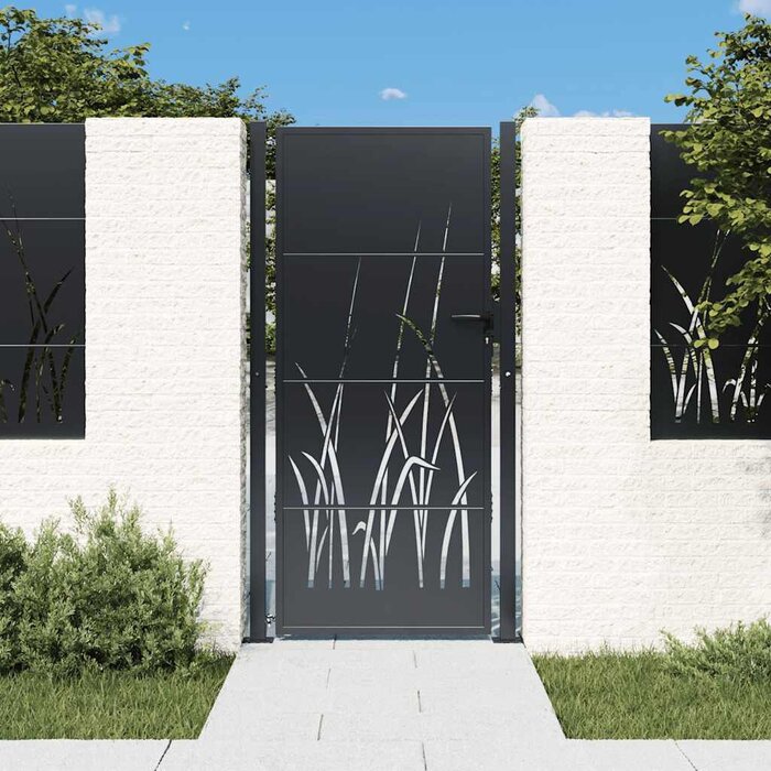 Vidaxl Portillon de jardin design anthracite 105x180cm - Jusqu'à -35% en outlet