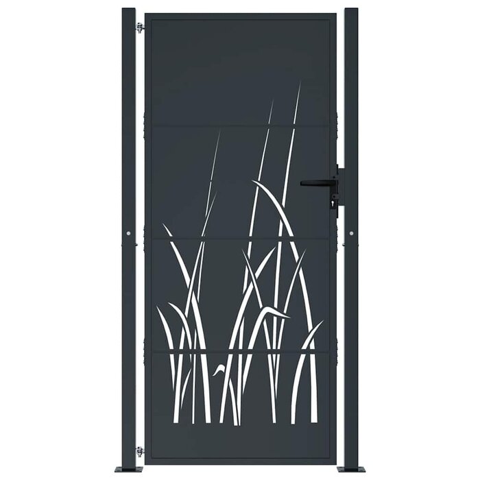 Vidaxl Portillon de jardin design anthracite 105x180cm - Jusqu'à -35% en outlet